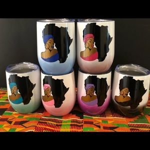 Africa Queen Two Tone Wine Tumbler